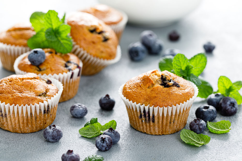 Vegan Blueberry Muffins
